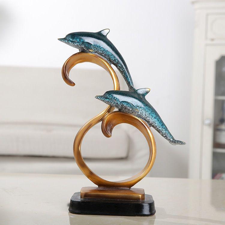 

Dolphin Curio Shelf: Luxury Living Room Decor and Wine Cabinet