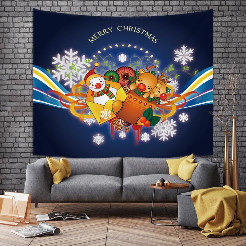 Tapiserie vánoční série, sněhové vločky, los, vánoční stromky, ozdobné tapiserie Santa Clause