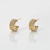 Ahjeong Rough Texture Earing. Gold