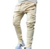 Pánské reflexní elastické cargo kalhoty slim fit: Trendy sportovní a volnočasové oblečení na jaro a podzim