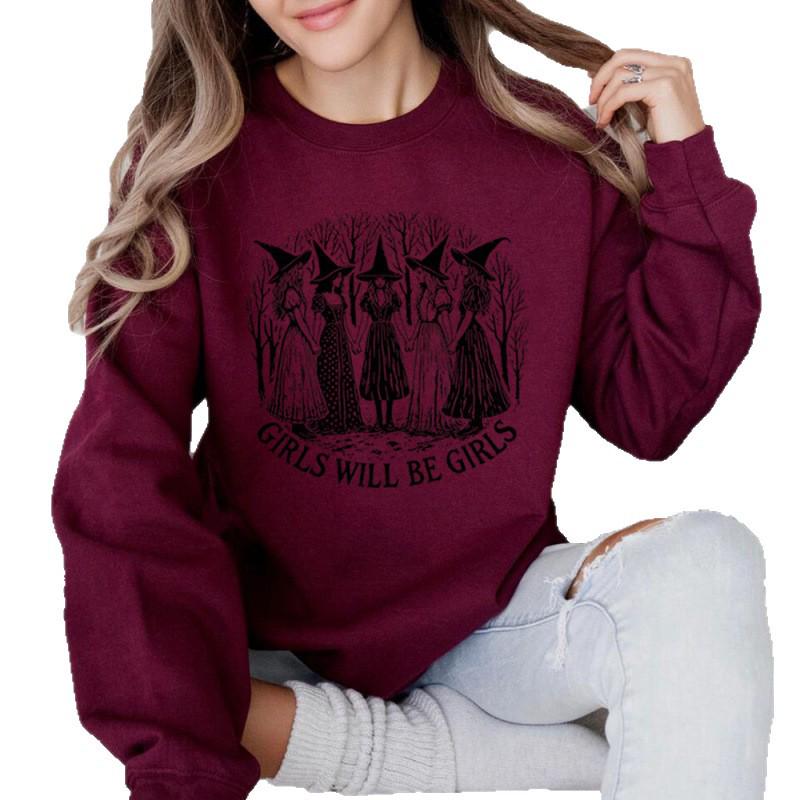 Funny Witch Sweatshirt for Girls - Halloween Edition