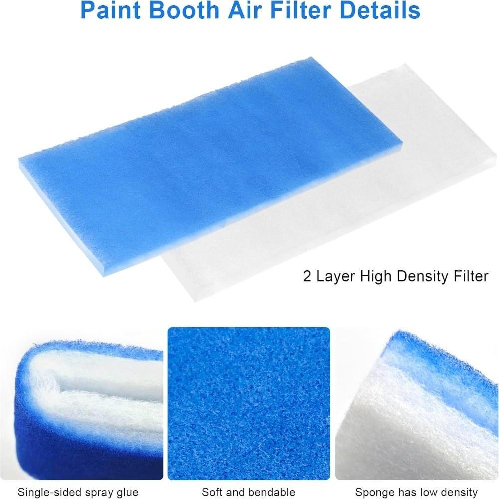 2pcs Exhaust System Paint Booth Filter Double Layer Replacement Filter Cotton  For Tent System