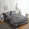 Soft Brushed Microfiber Bedding Set 4PCS Solid Color Minimalist Nordic Style Queen King Size