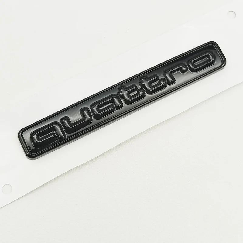 1Pc 95mm 3D ABS Quattro Car Rear Trunk Badge Side Emblem Sticker For A3 A4 A5 A6 A7 A1 A2 Q3 Q5 Q7 S3 S4 S5 S6 Quattro Accessories