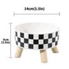 Pet Cat and Dog Plastic Bowl with Polka Dot Checkerboard Pattern, Non-slip and Easy To Clean 2026