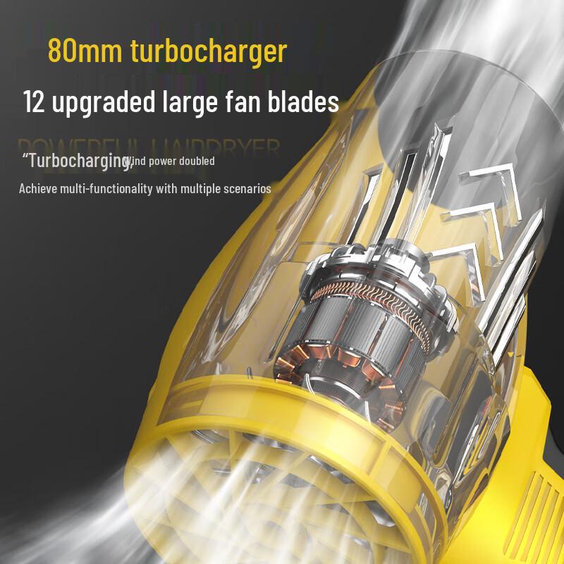 DeYun High-Power Cordless Turbo Blower Fan CN plug (adapter included)