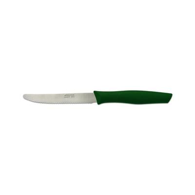 Arcos Nova 188821 Table Knife In Nitrum Stainless Steel and Polypropylene Handle, 11 Cm Green Blade with Cover and