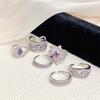 Nine Purple Isolation Transshipment Color Treasure Purple Zir*****Pening Ring Light Luxury Premium Elegant Temperament Jewelry Women