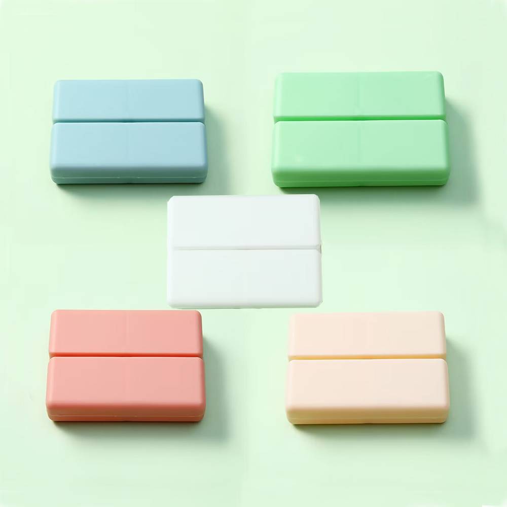 5 Colors Creative 7-compartment Pill Box Multifunction Waterproof Pill Case Double-deck Flip-Top Package Pill Storage Box Travel