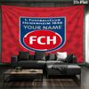 Fc Heidenheim Crest Custom Name Wall Tapestry Aesthetic Wall Hanging Printed Fabric Blanket Decorative Tapestries For Bedroom Living Room Home Decor