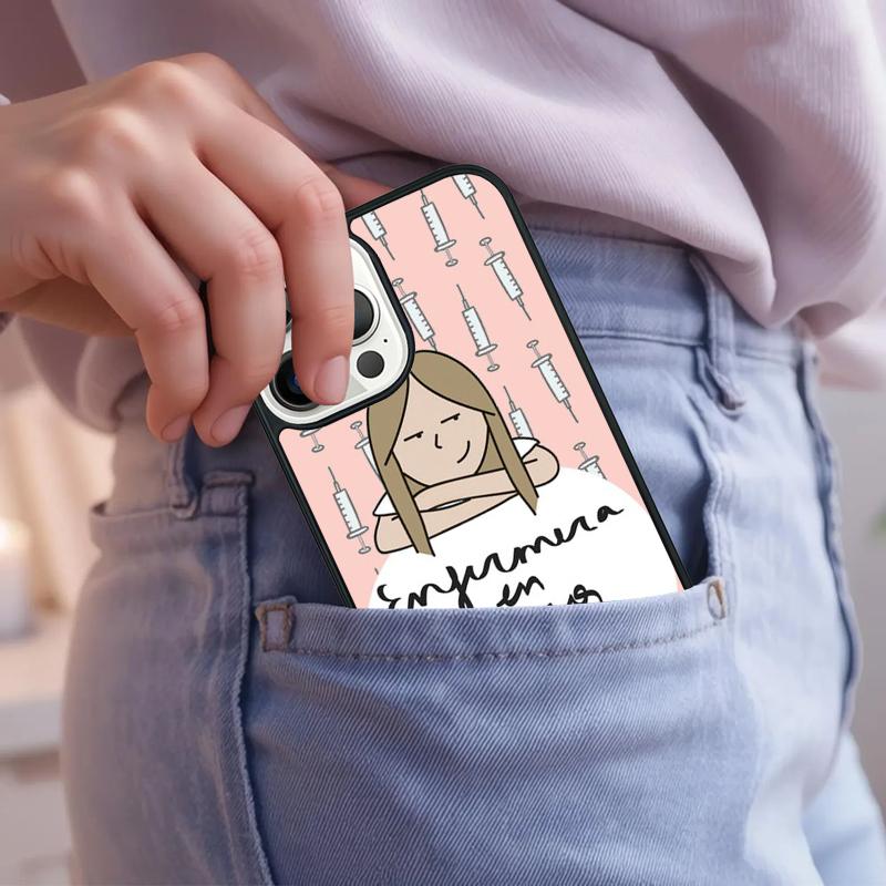 Cartoon Medicine Doctor Nurse Phone Case For iPhone 17 Air 15 16e 14 13 Pro Max Coque 12 11 Pro Max PLUS cover