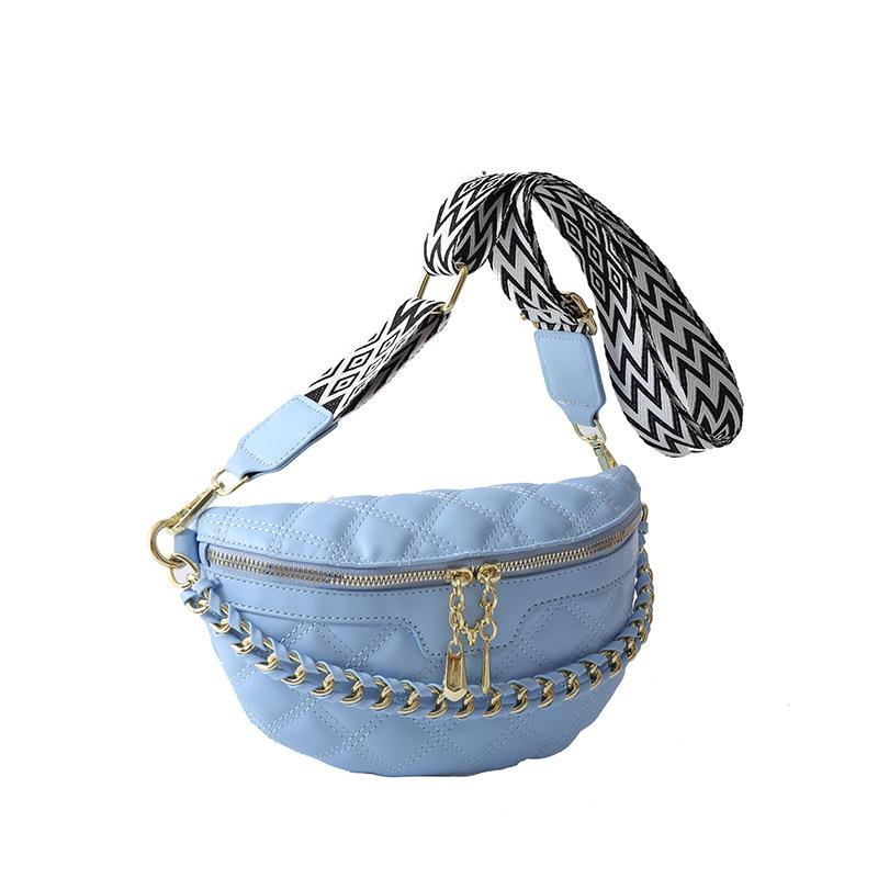 

Women s bag 2025 new breast bag quilting show rhombus chain dumpling bag casual Xiaoxiangfeng shoulder bag синий