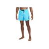 Solid Color Brand Logo Pocket Drawstring Waist Shorts Men Shorts Blue NESSB522-480