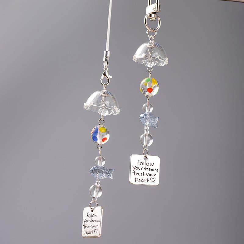 New Cute Little Fish Fresh Wind Chimes High Value Pendant Bag Pendant Mobile Phone Chain Pendant Keychain Gift