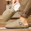 Herren Wildleder Pantoletten Damen Komfort Kartoffelschuhe mit Fußgewölbestütze Kork Winterschuhe Mode Clogs Herren Korkfußbett Herren Clogs