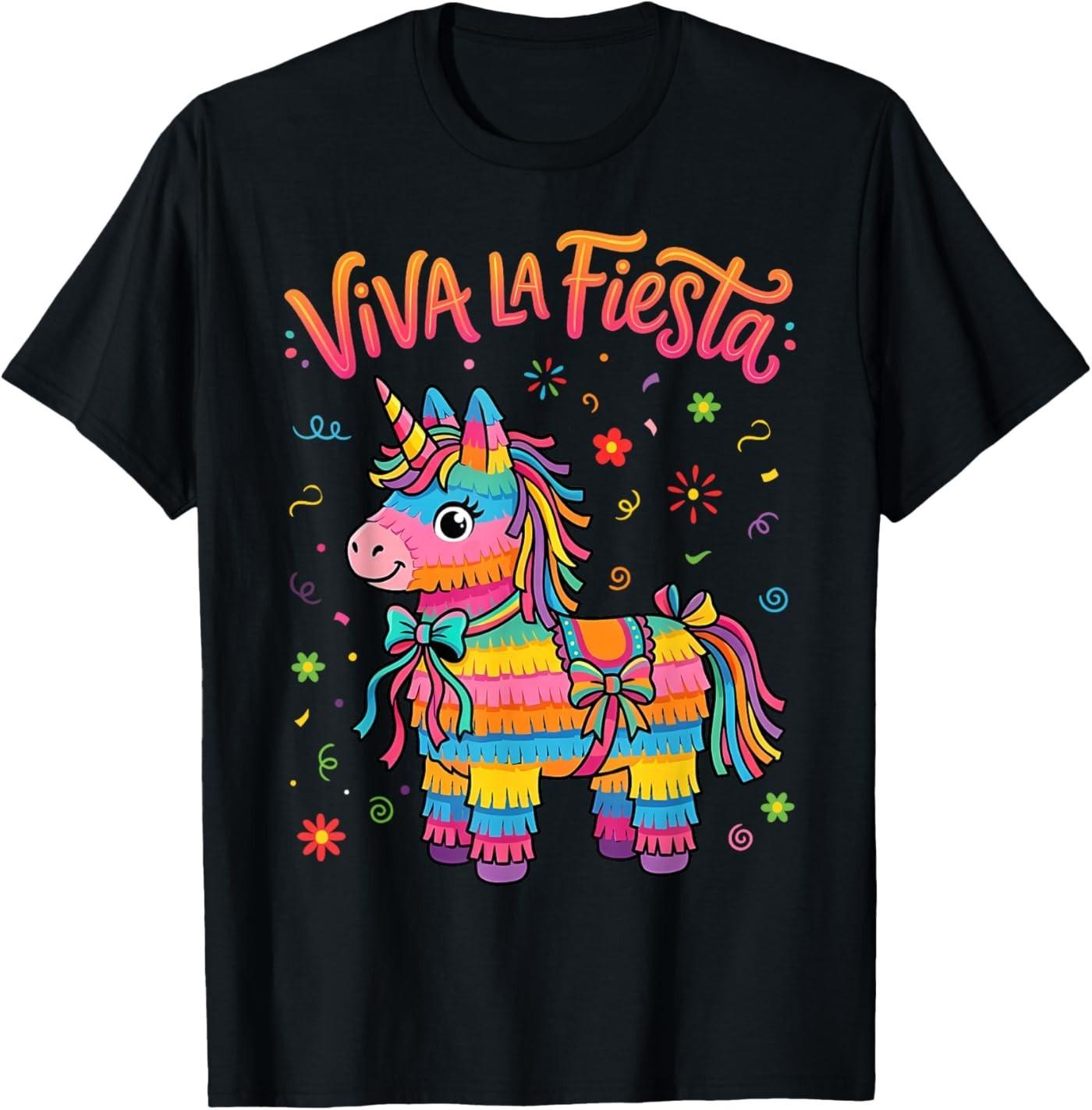 Viva La Fiesta Pinata Coquette Bow Mexican Party Women Girls T-Shirt S