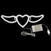 Flying Heart Neon Light Wings Design Kreativ form USB/batteridrevet neonskilt LED-lampe Festdekorasjon