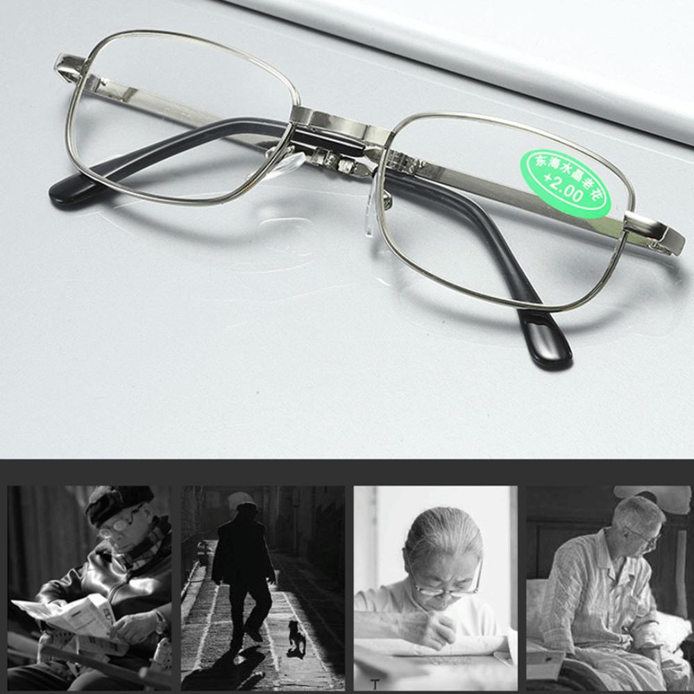 With Box Anti-fatigue Folding Comfortable Reading Glasses Eyeglass Old man Presbyonic Glasses