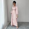 Cross-border Europe, America, simple fashion, summer long-sleeved women's skirts, dresses, women's clothing  autumn and winter  independent station
