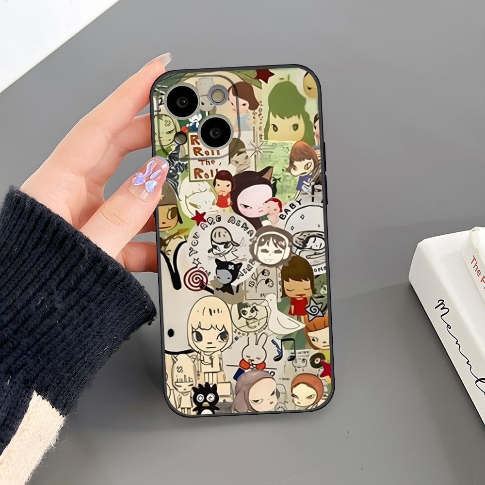 Cartoon Yoshitomo Nara Phone Case For Iphone 17 Air 15 Pro Max 14 Pro 16 Plus 12 13 11 Xr X Xs 8 7 Plus Back Cover