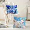 Cute Cartoon Hhatsune Virtual Singer Mmiku Pillow Case Suitable For Bedrooms Living Rooms Cars Home Decoration