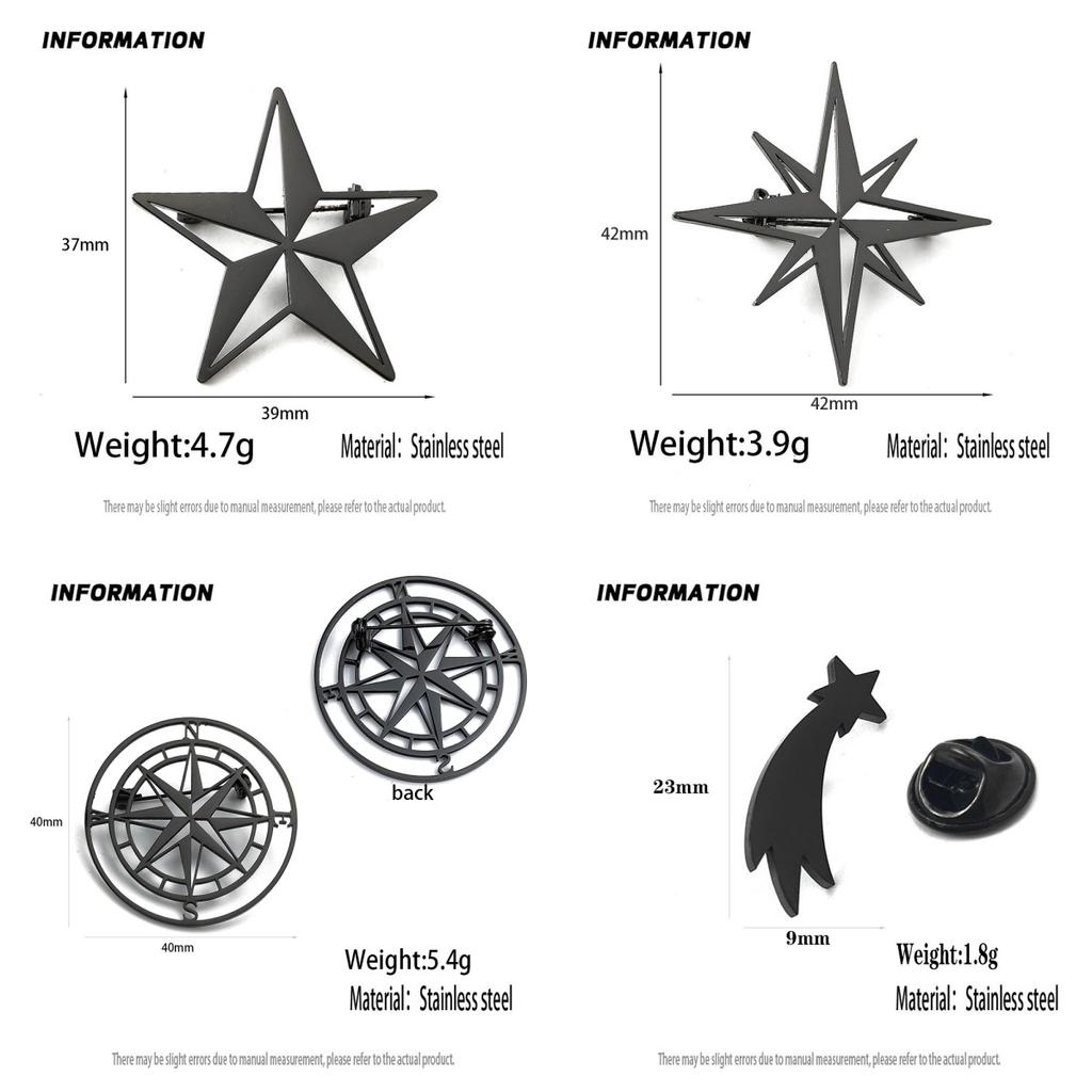 Stellar Mango Element Stainless Steel Brooch, Classic Fashion Badge, Banquet/Speech/Business Universal Lapel Jewelry.