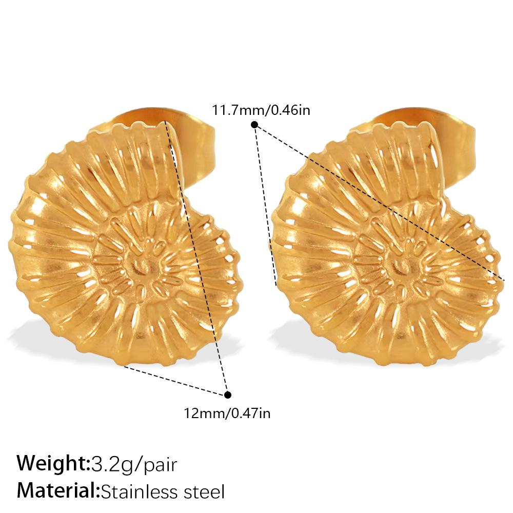 Retro Style Simple Thread Imitation Pearl Earrings Stainless Steel Gold-Plated Diamond-Encrusted Versatile Earrings Women