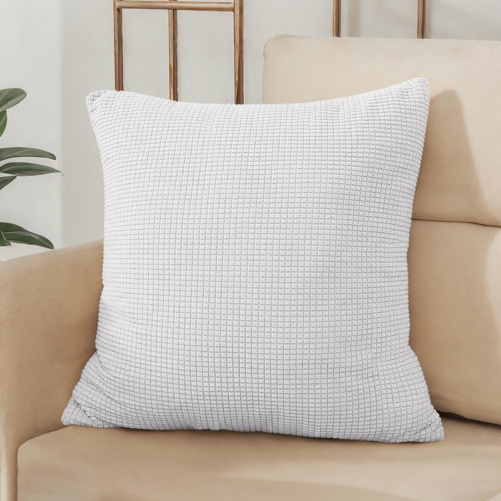 40x40 45x45 50x50 Housse de coussin Jacquard Couleur Unie pour Canapé Bureau Coussin lombaire Housse de coussin Décoration de Maison
