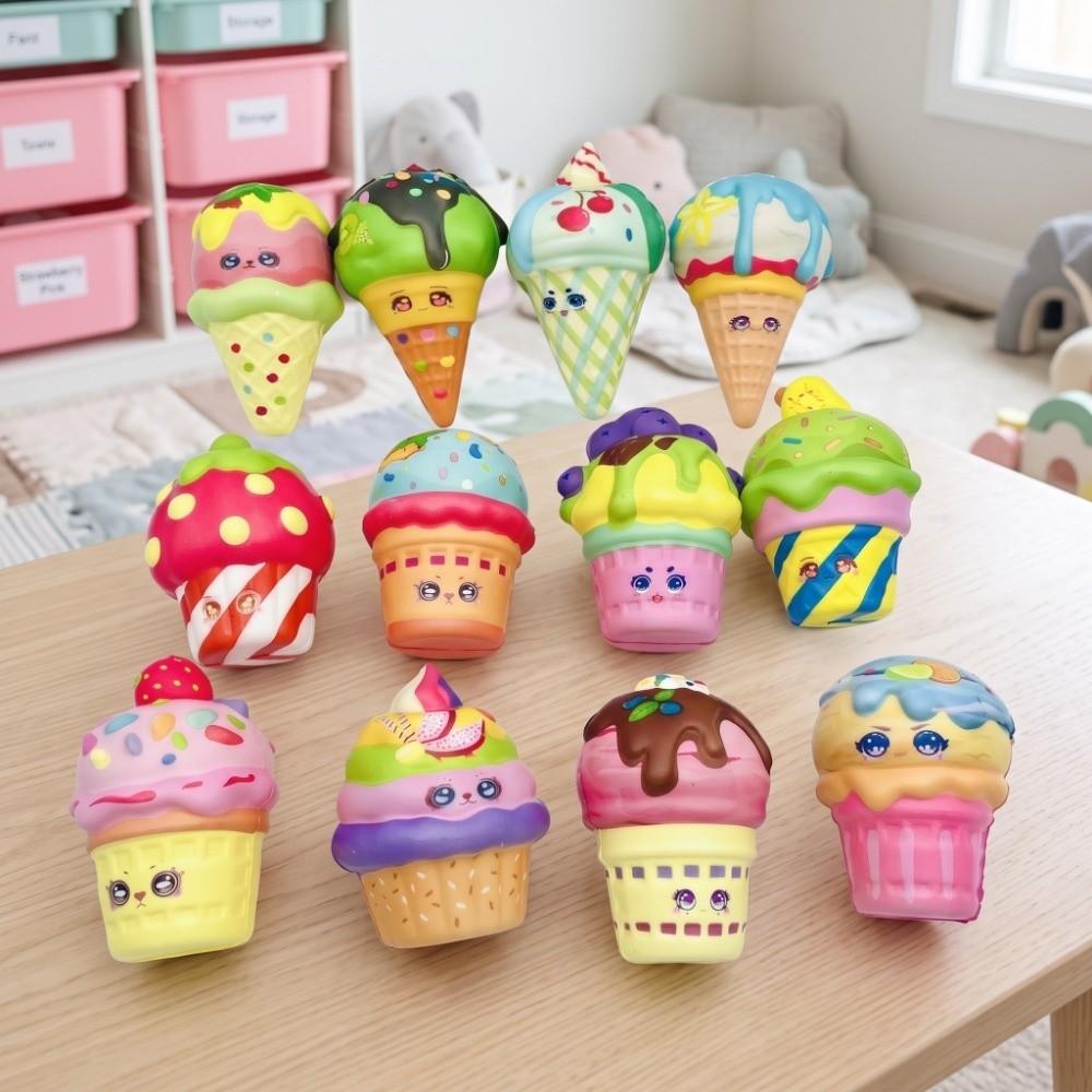 Realistic Ice Cream Squeeze Toy Cute Fidget Toys Quiet Toy Decompression Gadget  Stress Relaxation