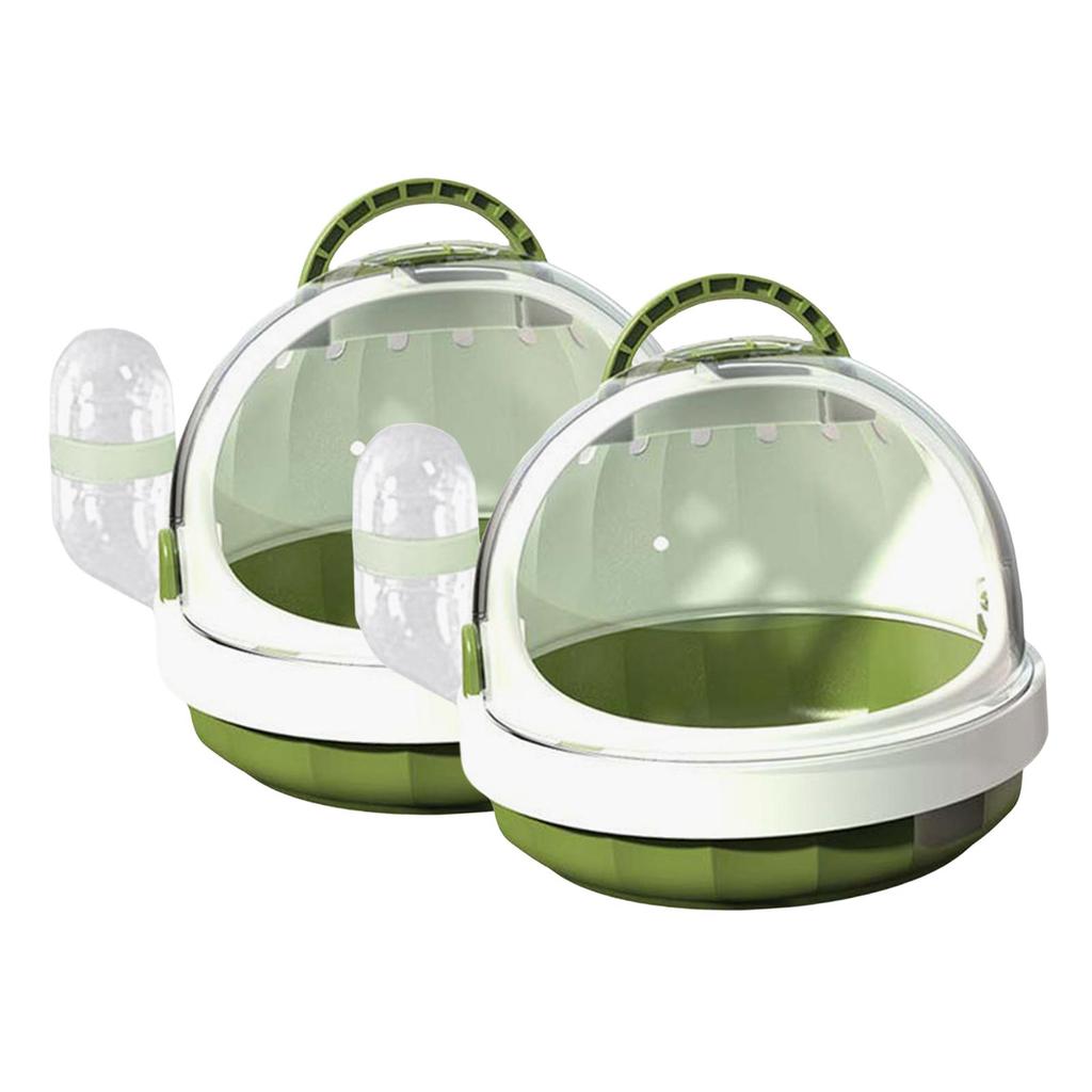 2Pcs Hamster Carrier Cage Clear for Small Animals Chinchilla Dwarf Hamster