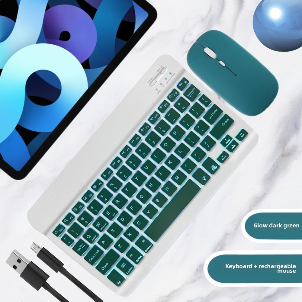 Bluetooth Keyboard Set with Mouse Backlit Keyboard for Phone Tablet
