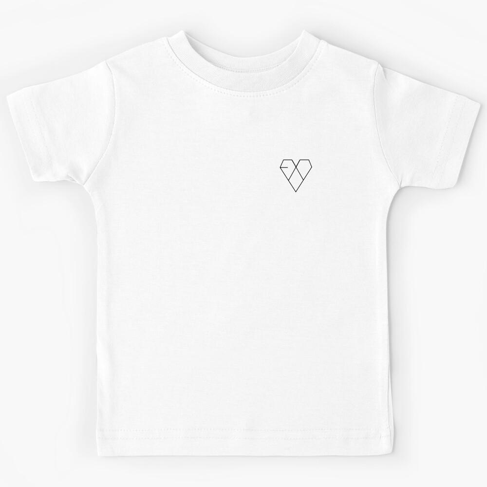 EXO LOGO HEART BLACK Kids T-Shirt 160