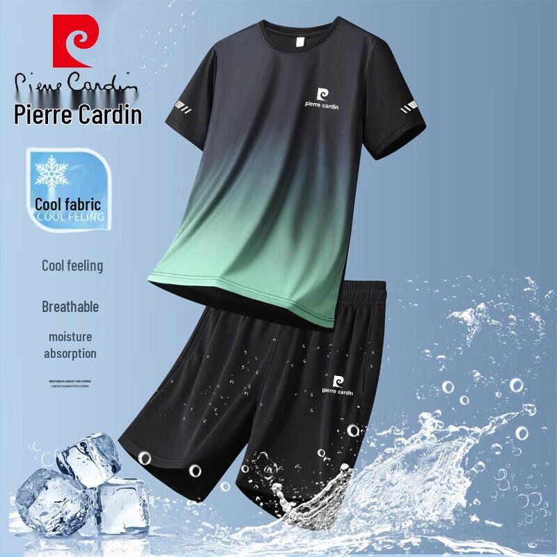 Pierre Cardin Men s Summer Ice-Feel T-Shirt & Casual Sets XL