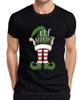 Elf Sized Im Not Short Funny Christmas Elves Striped Green Unisexs Tshirt