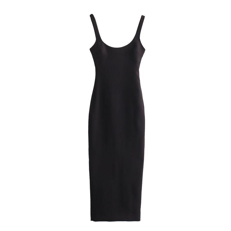 

Women s New Fashion Minimalist Midi Dress Black L