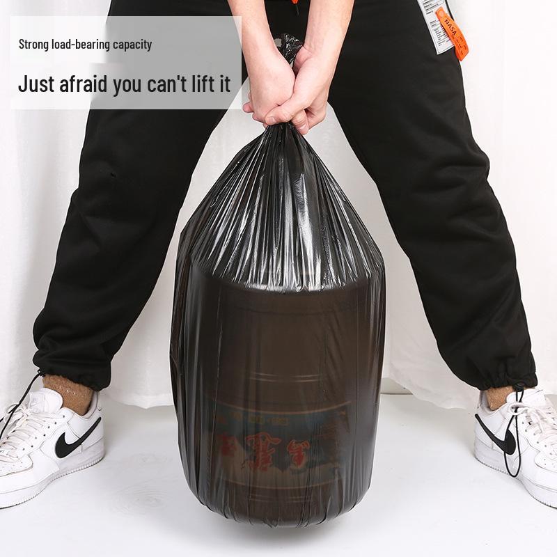Thickened Black Disposable Garbage Bags for Home & Hotel Use