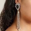 Light Luxury Tassel Earrings Premium Sense No Pierced Earrings Women'S Droplet Earrings Earrings