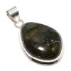Labradorite Gemstone 925 Solid Sterling Silver Jewelry Pendant 1.85" SU-10201