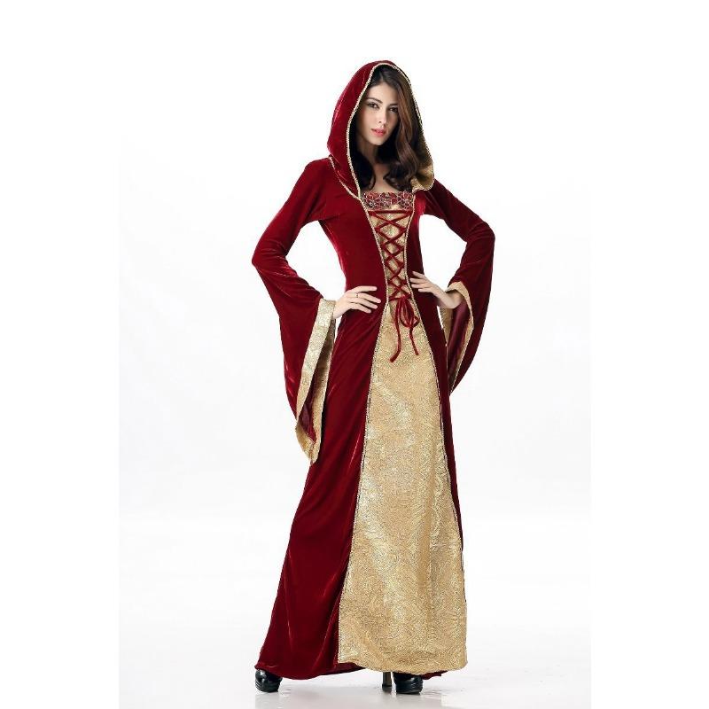 

Винтажный европейский средневековый придворный костюм благородной королевы для маскарада на Хэллоуин 3XL красный