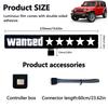 Wanted 5 Star Car Windshield Glow Panel Electric Marker Lamp Blue LED Decoration Light Sticker Flashing Lights