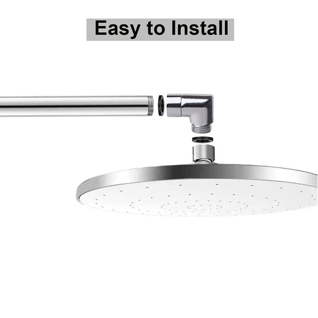 G1/2 Shower Elbow Adapter Coupling Bathroom Fixtures Durable Rustproof Chrome Plate Finish Copper