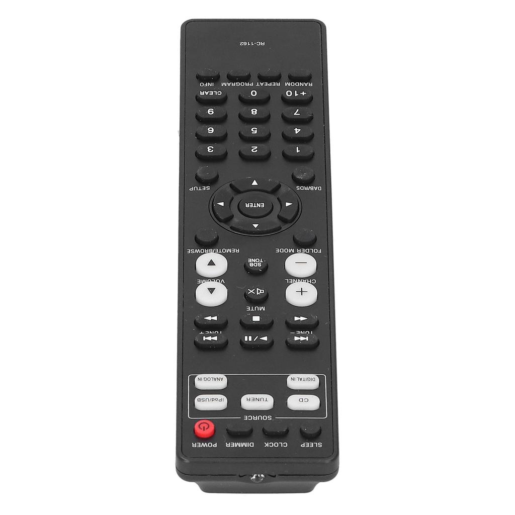 RC‑1162 Universal Big Button TV Remote Control Replacement Compact ABS Black Controller
