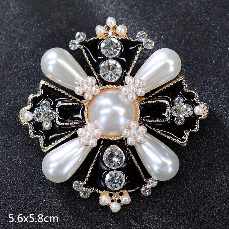 Genuine Professional Amasht Brooch Retro High-end Temperament Luxury Pearl Diamond Pin Women's Suit and Accessories