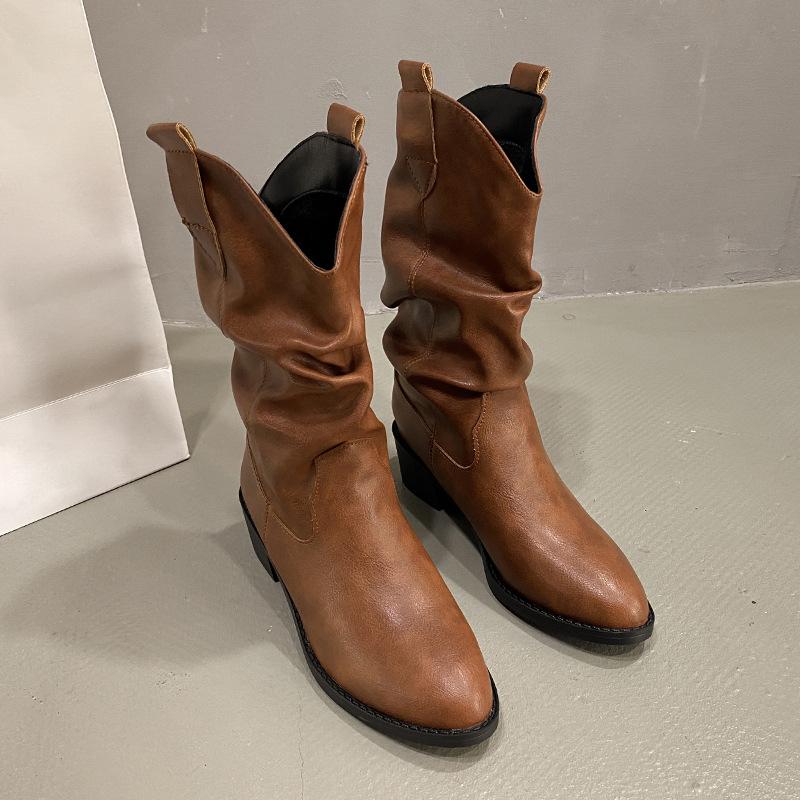 

Fried Street Martin Boots Women s British Style Boots Women s Winter 2025 New Vintage Versatile Fleece Short Boots Medium Pile Boots 40 коричневий