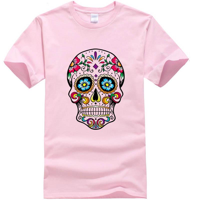 Men's Summer T-Shirt High Quality Cotton Street Style Loose Cool Skull Print Casual Large Size Versatile Crew Neck Short Sleeve
