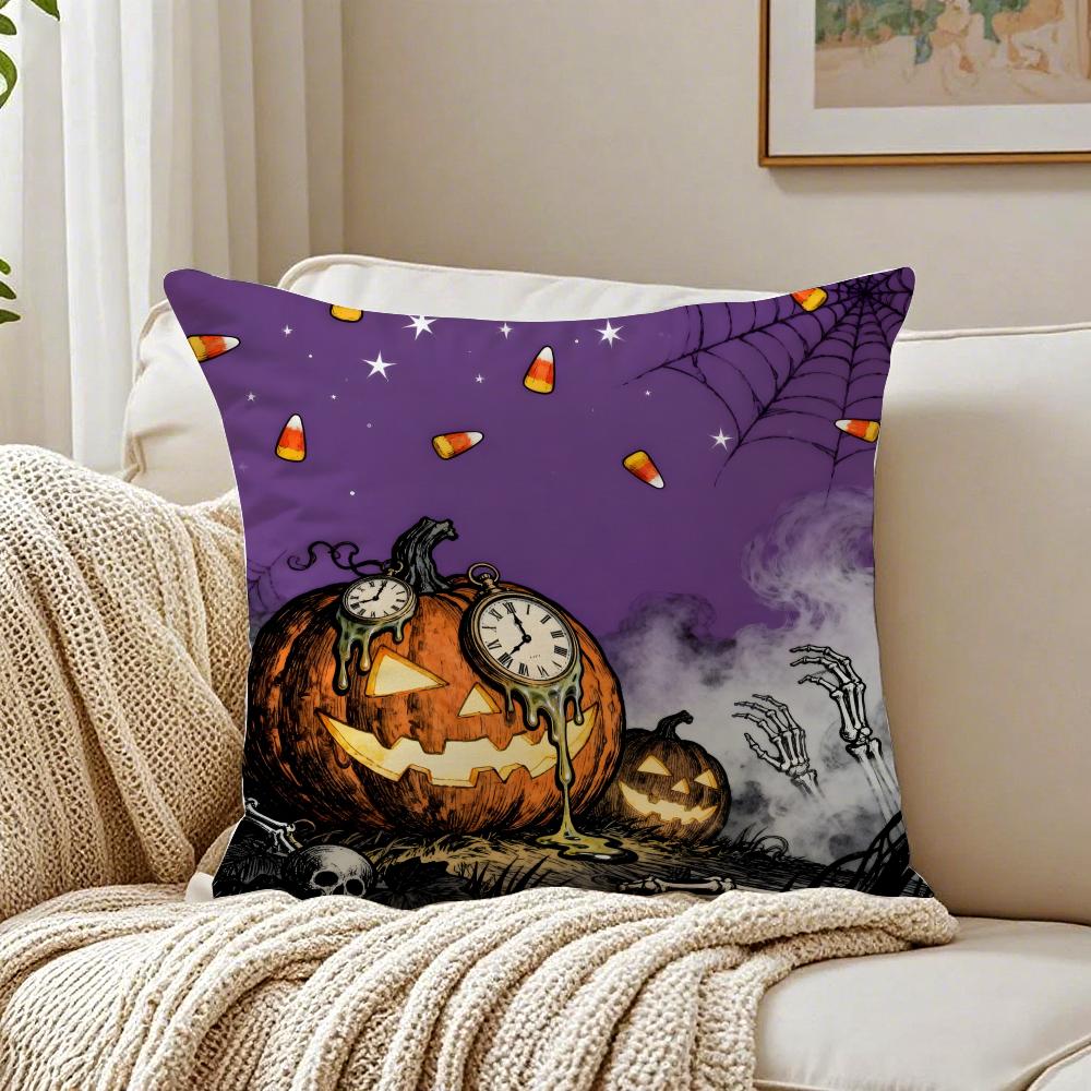Surreal Halloween Cushion Cover Pillowcase Antidustmite Living Room Sofa Decor Cushion Room