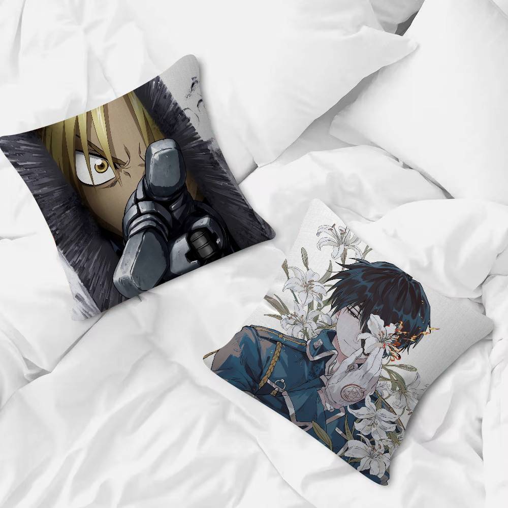 Anime Fullmetal Alchemist Cushion Cover Car Throw Pillow Case For Sofa Car Christmas Gift