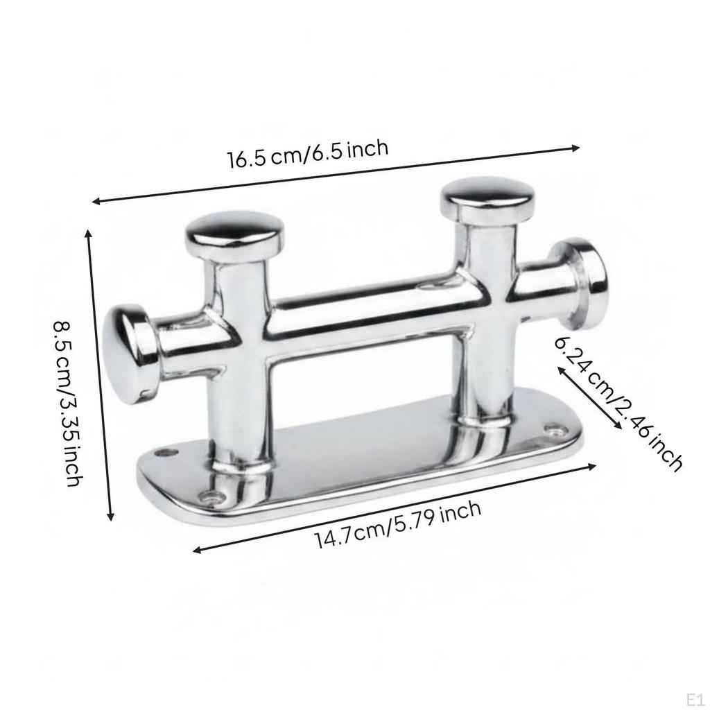 Double Cross Bollard Mooring Cleat Heavy Duty Stainless Steel Dock for Marina