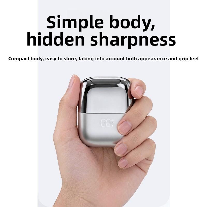 Revolving Razor Electric Mini Three-blade Multi-head Digital Shaving Kit with Magnetic Blade Heads, Water-washable, Portable