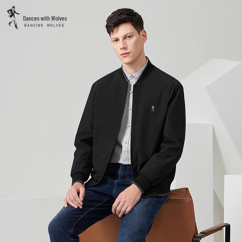 Men's Fine Plaid Baseball Collar Jacket